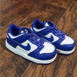 Nike Kids Blue and White Dunks